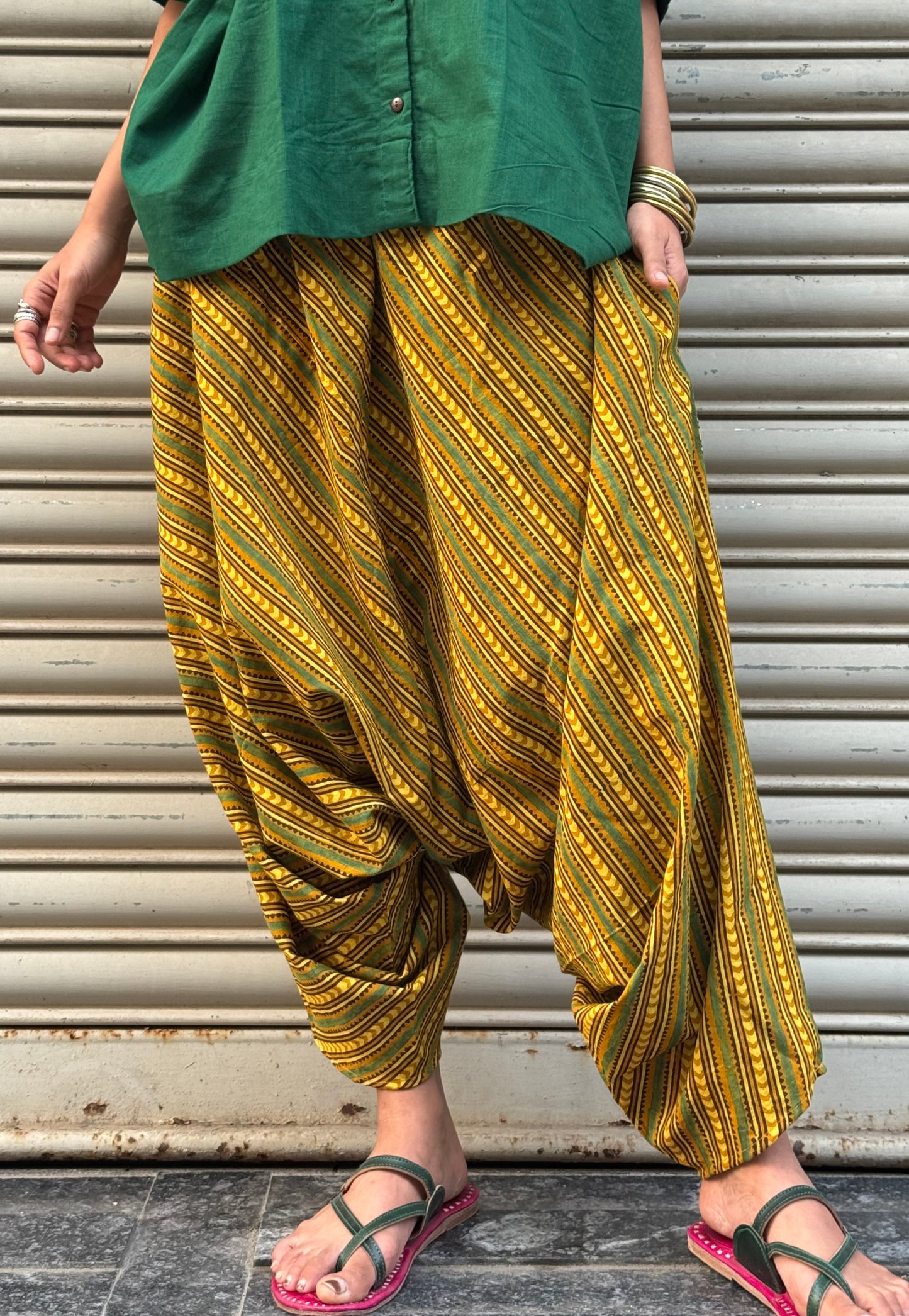 Honey Ajrakh Cotton Harem pants