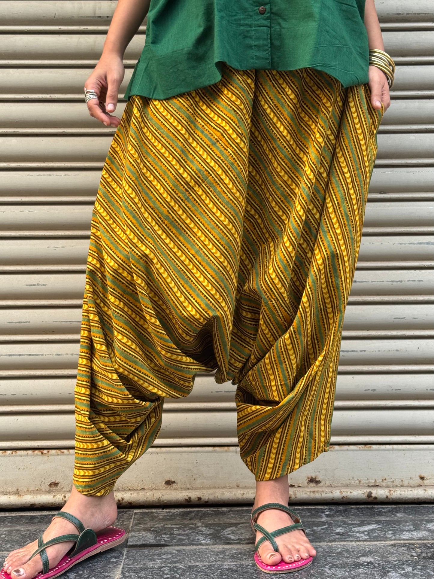 Honey Ajrakh Cotton Harem pants