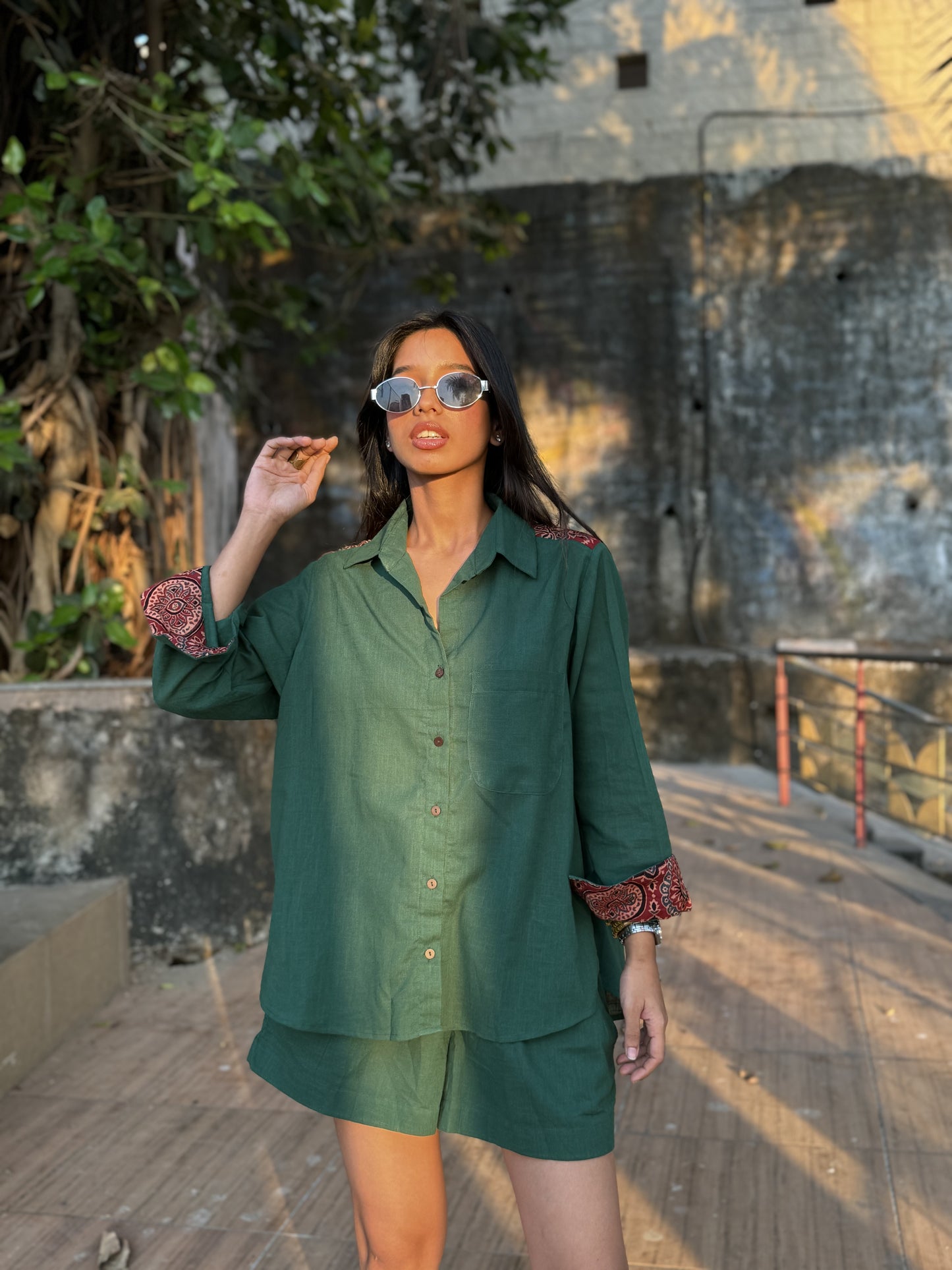 Forest Shirt Shorts Co-ord set