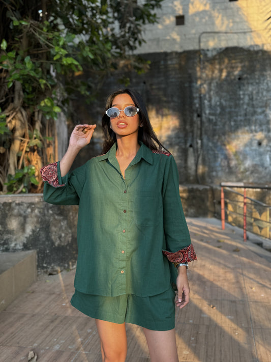 Forest Shirt Shorts Co-ord set