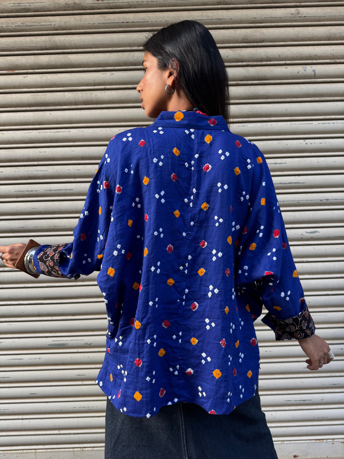 Ink Bandhani Cotton Shirt