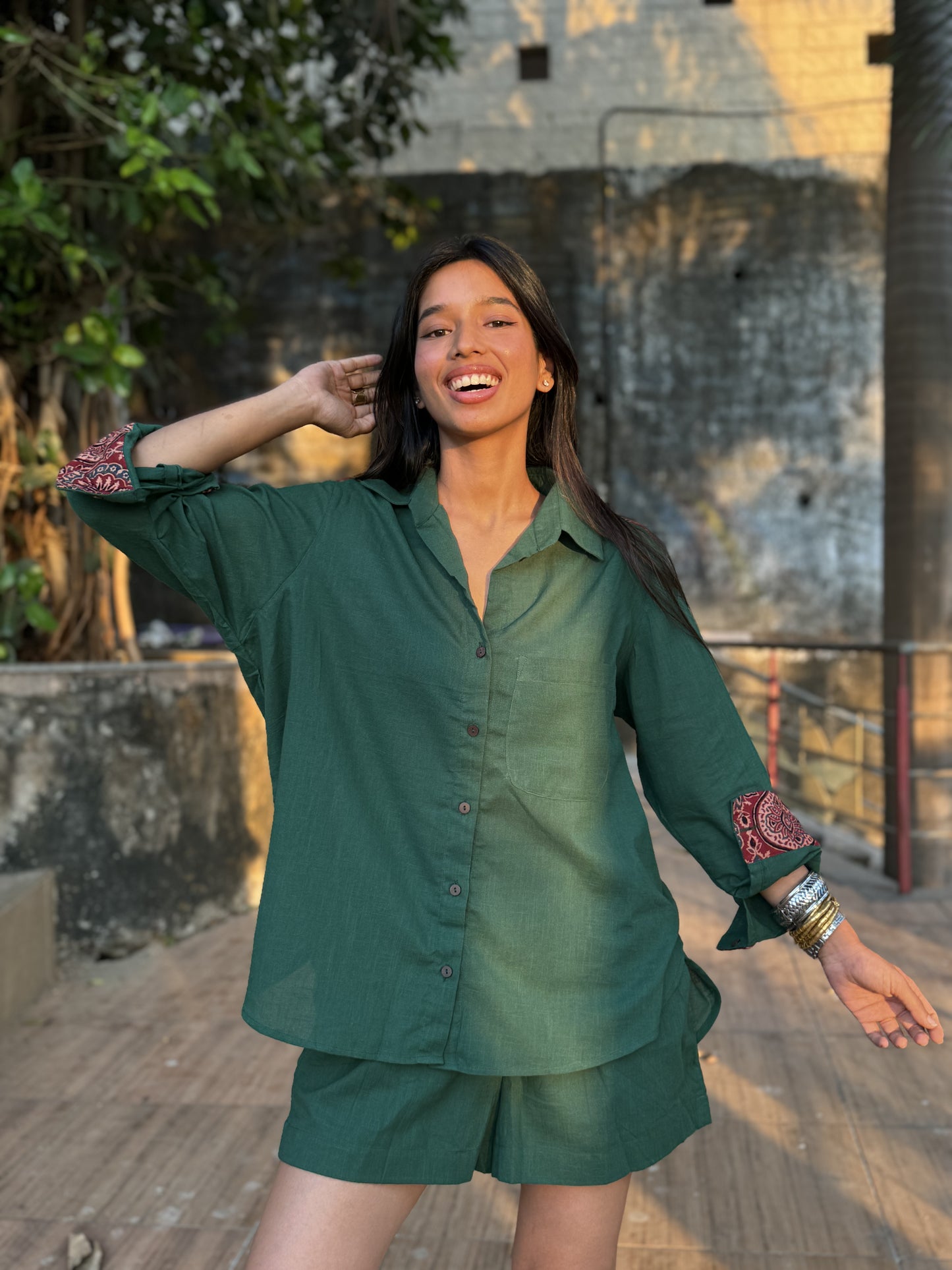 Forest Shirt Shorts Co-ord set