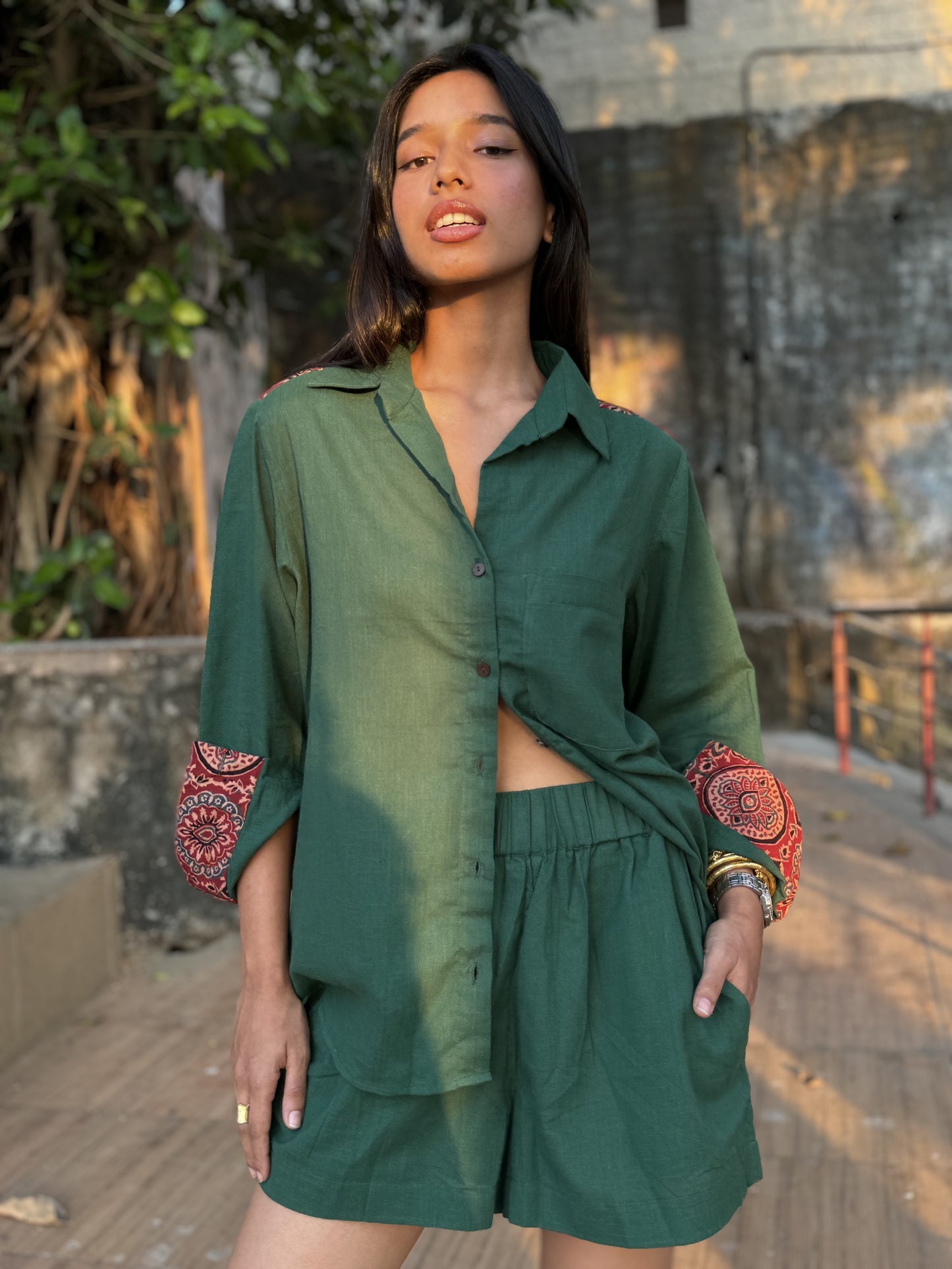 Forest Shirt Shorts Co-ord set