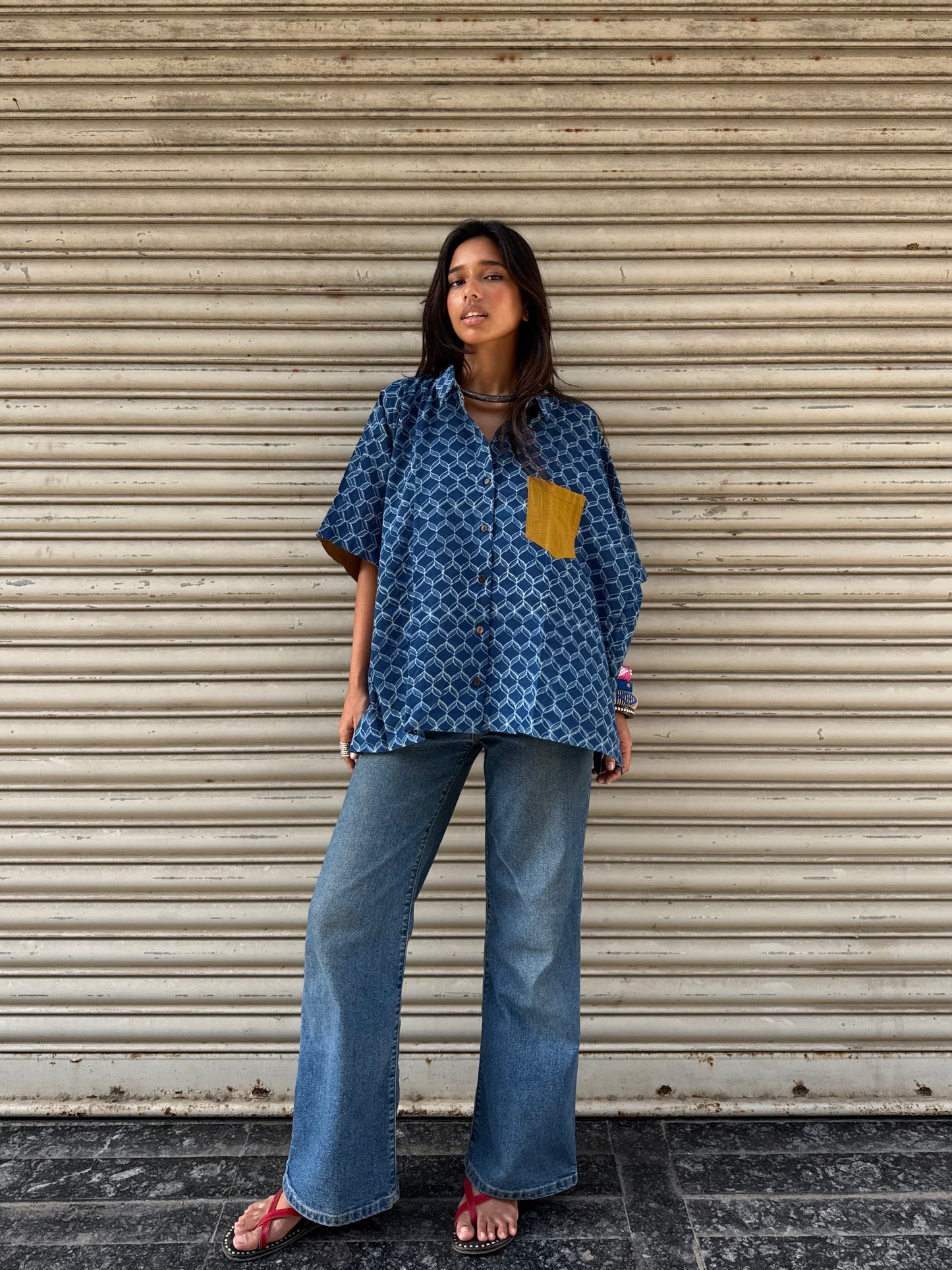 Jheel Indigo Cotton Shirt