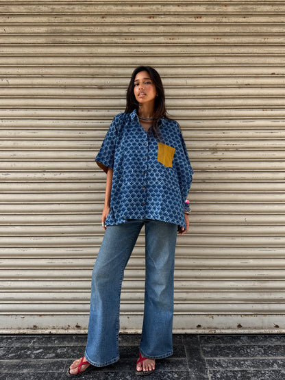 Jheel Indigo Cotton Shirt