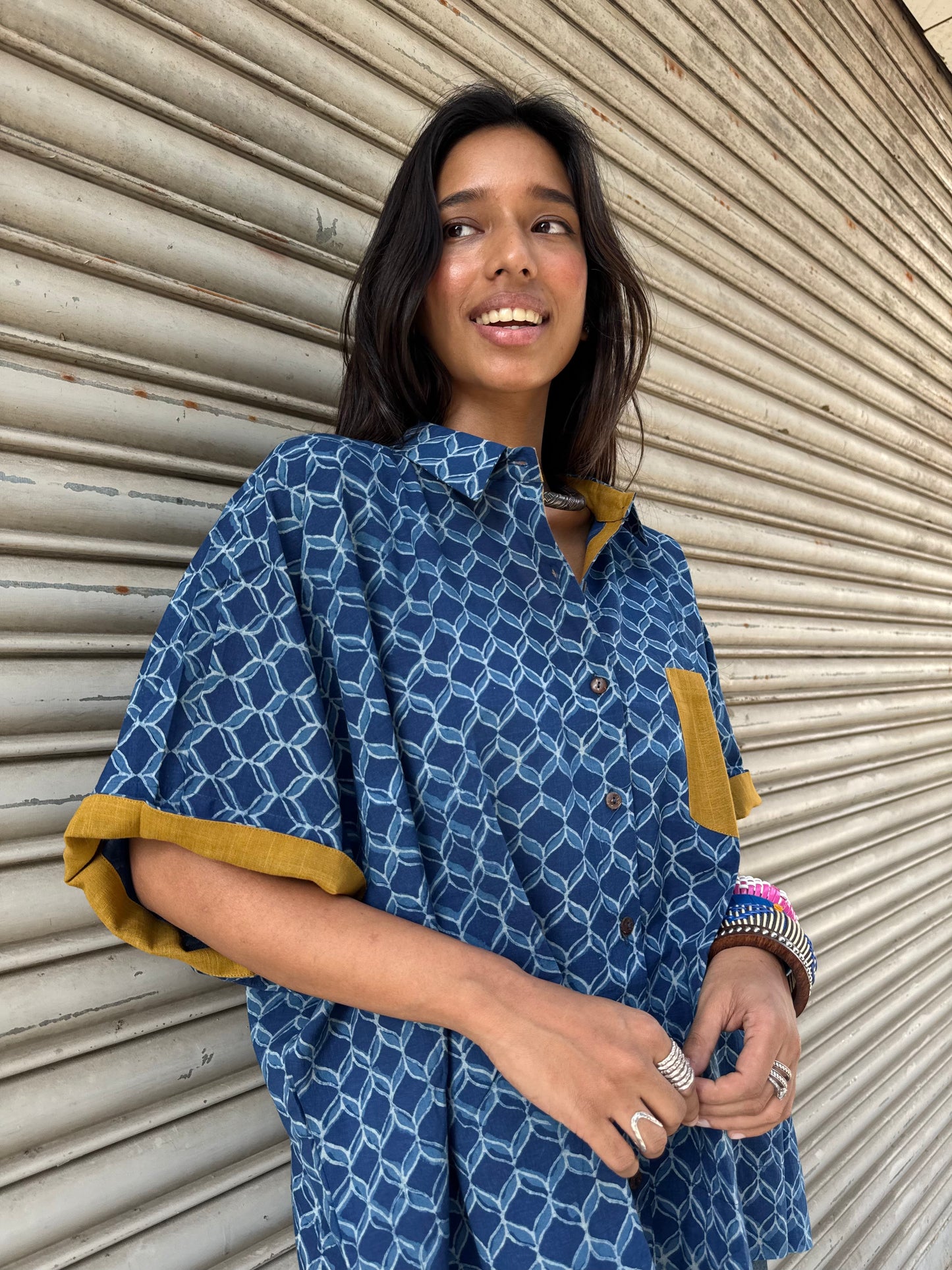 Jheel Indigo Cotton Shirt
