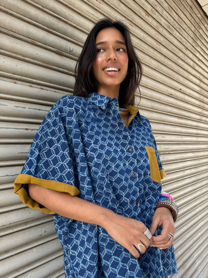 Jheel Indigo Cotton Shirt