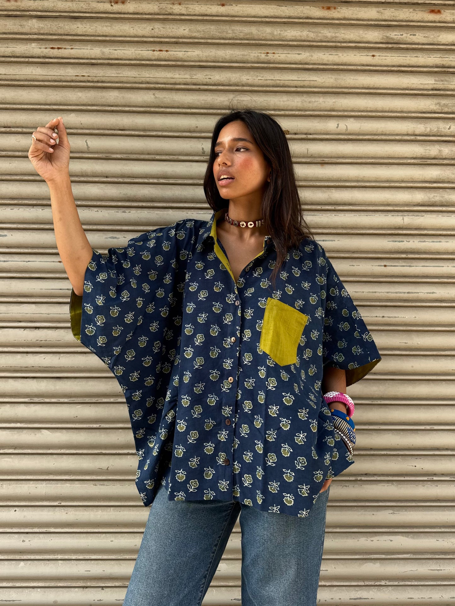 Sufi Ajrakh Cotton Shirt
