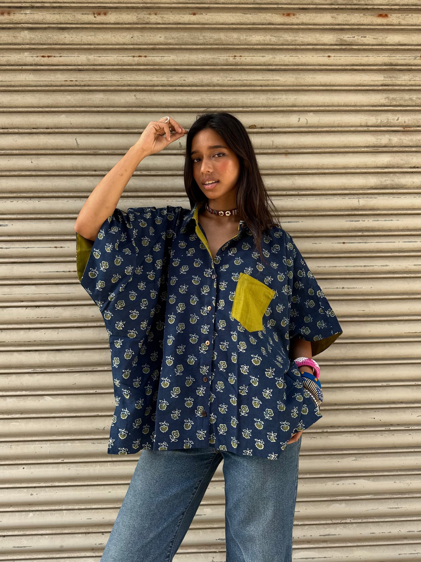 Sufi Ajrakh Cotton Shirt