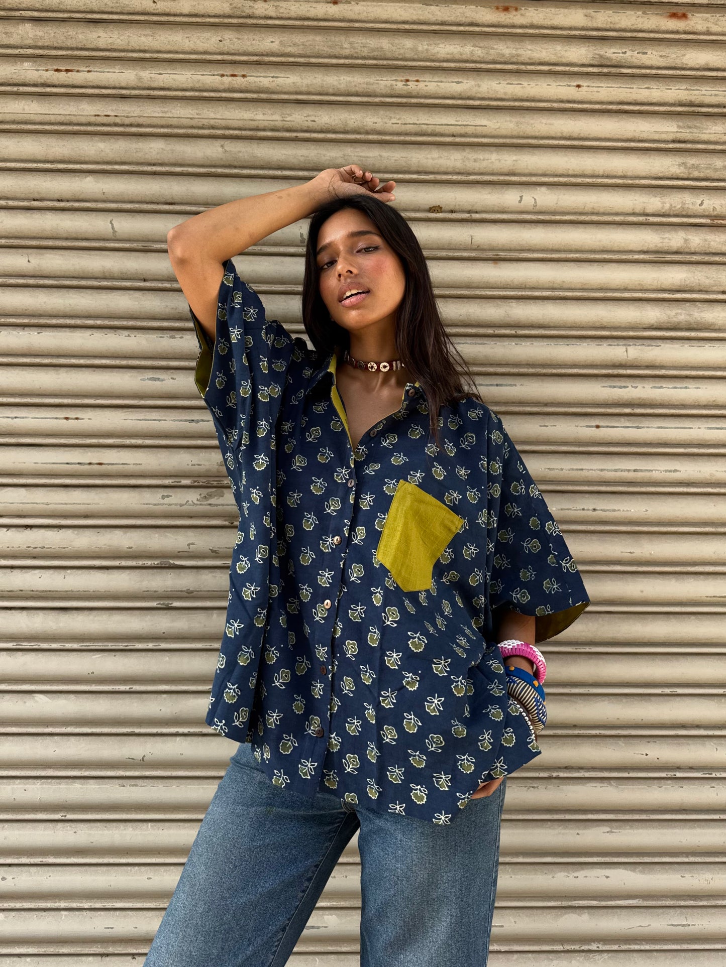 Sufi Ajrakh Cotton Shirt