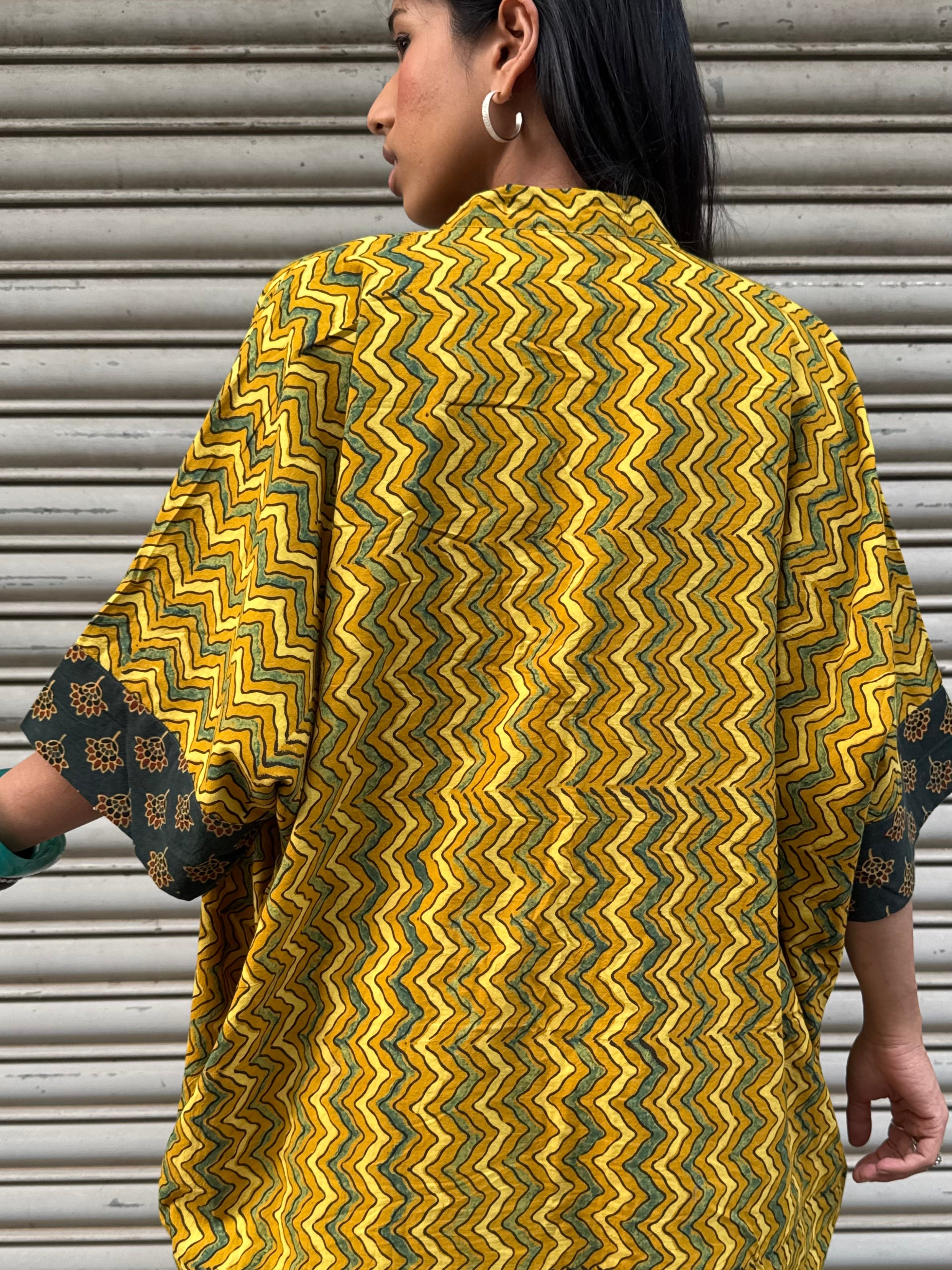 Amber Ajrakh Cotton Kaftan Dress