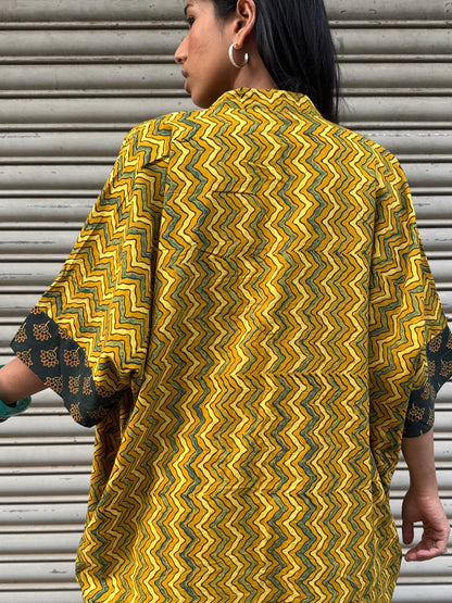 Amber Ajrakh Cotton Kaftan Dress