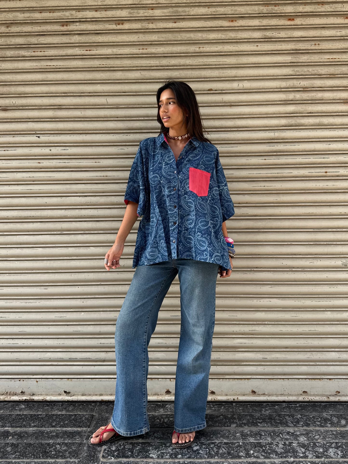 Neelam Indigo Cotton Shirt