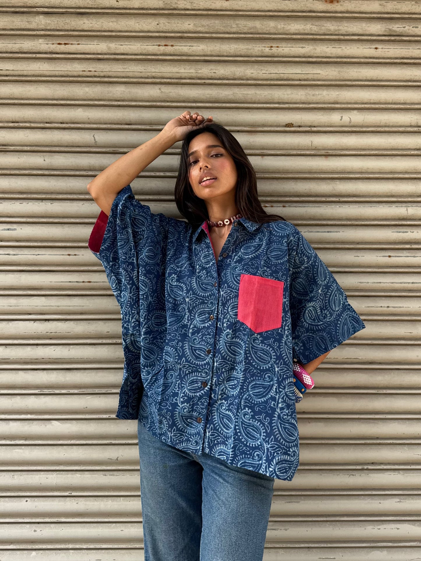 Neelam Indigo Cotton Shirt