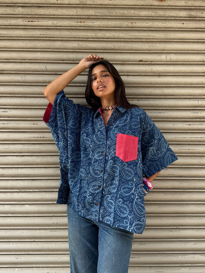 Neelam Indigo Cotton Shirt