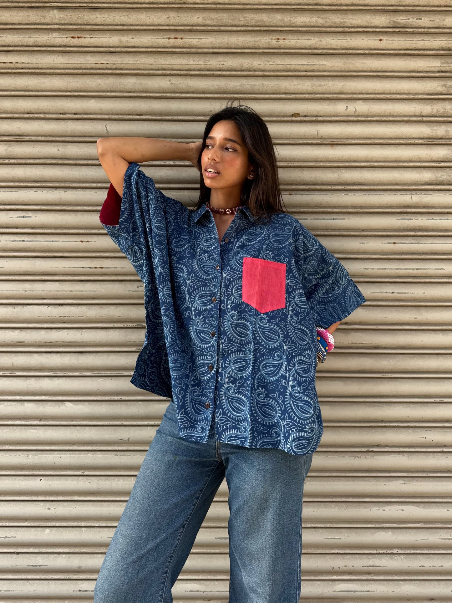 Neelam Indigo Cotton Shirt