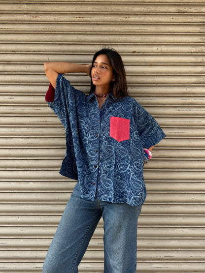 Neelam Indigo Cotton Shirt