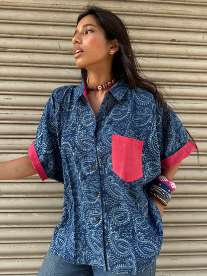 Neelam Indigo Cotton Shirt