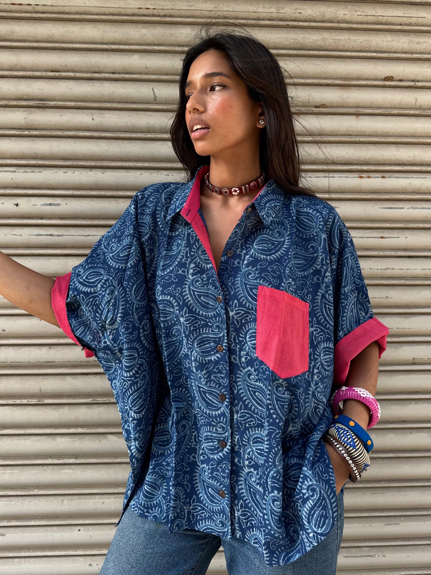 Neelam Indigo Cotton Shirt