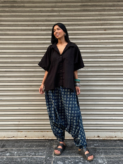 Ebony Cotton Slub Shirt