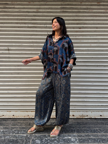 Iris Modal silk Co-ord set with Balloon pants