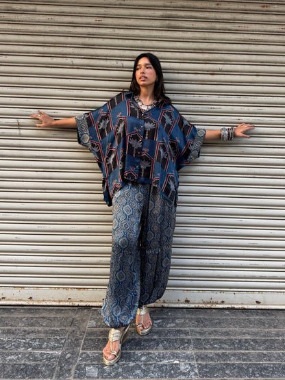 Iris Modal silk Co-ord set with Balloon pants