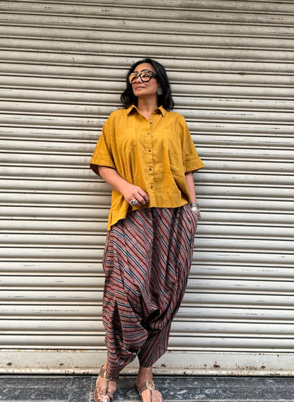 Noir Ajrakh Cotton Harem pants