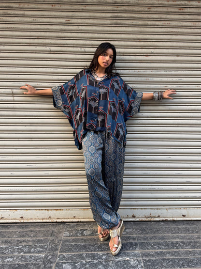 Iris Modal silk Co-ord set with Balloon pants
