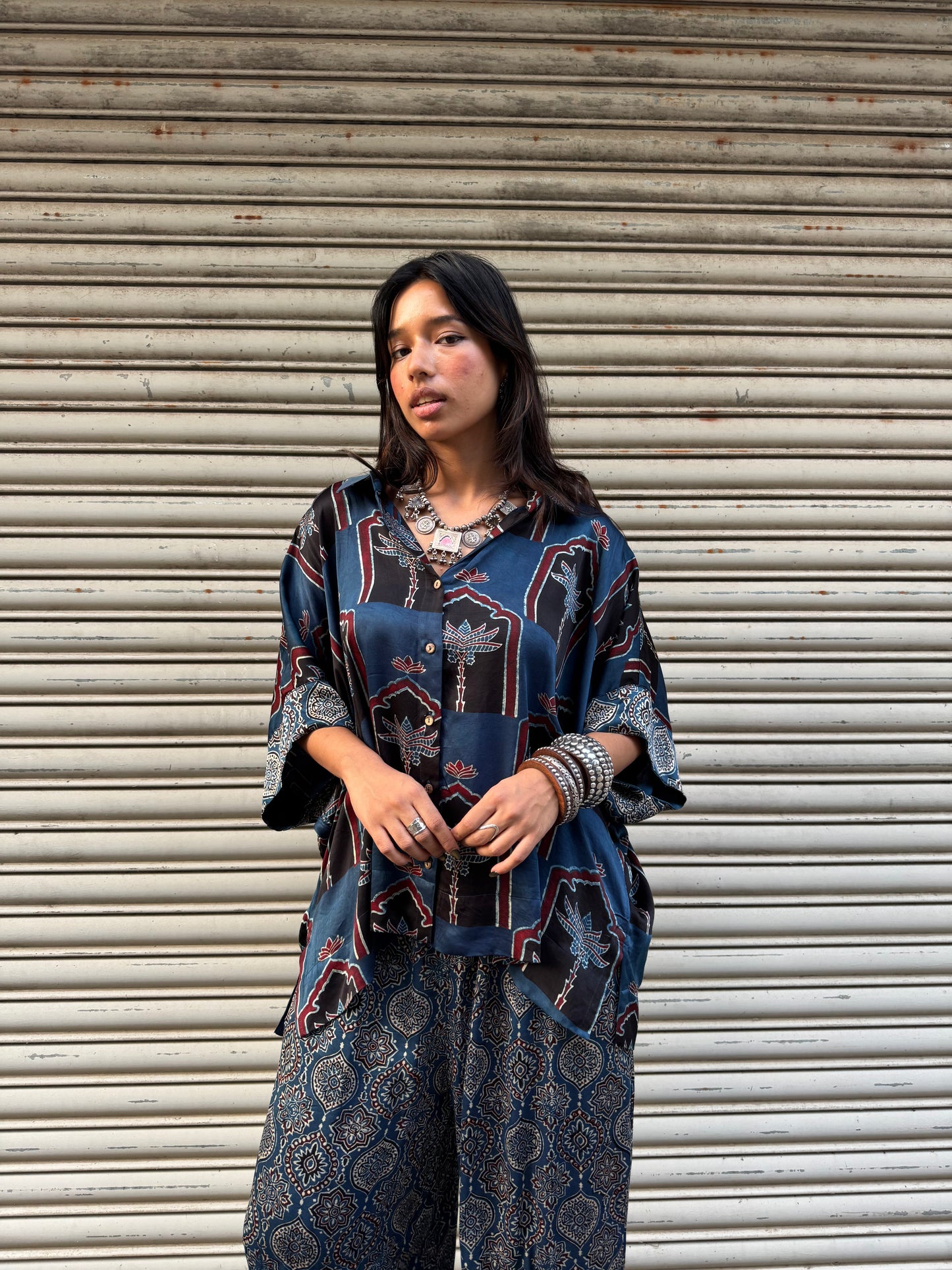 Iris Modal silk Co-ord set with Balloon pants