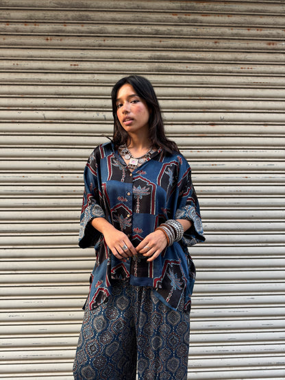 Iris Modal silk Co-ord set with Balloon pants
