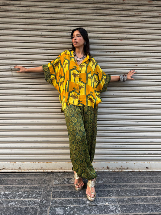 Amaltas Modal silk Co-ord set with Balloon pants