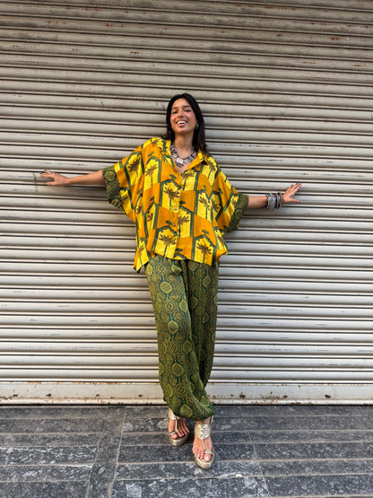 Amaltas Modal silk Co-ord set with Balloon pants