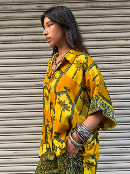 Amaltas Modal silk Co-ord set with Balloon pants