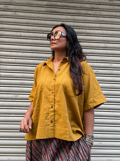 Ochre Cotton Slub Shirt
