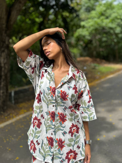Tulip fleur shirt dhoti co-ord