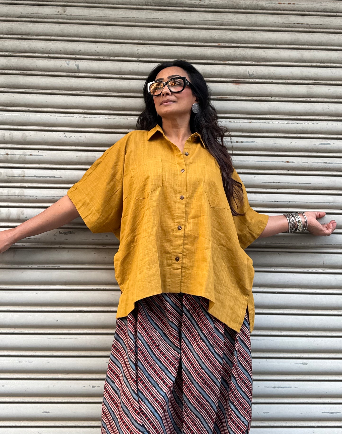 Ochre Cotton Slub Shirt