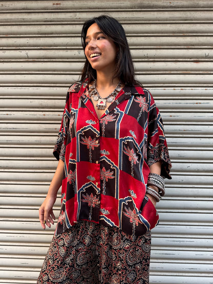Gulnaar Modal silk Co-ord set with Balloon pants
