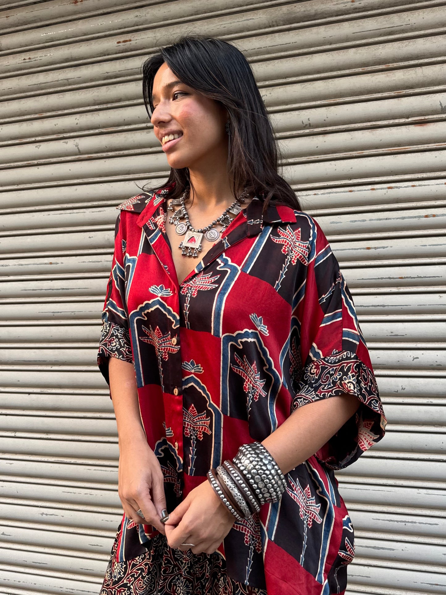 Gulnaar Modal silk Co-ord set with Balloon pants