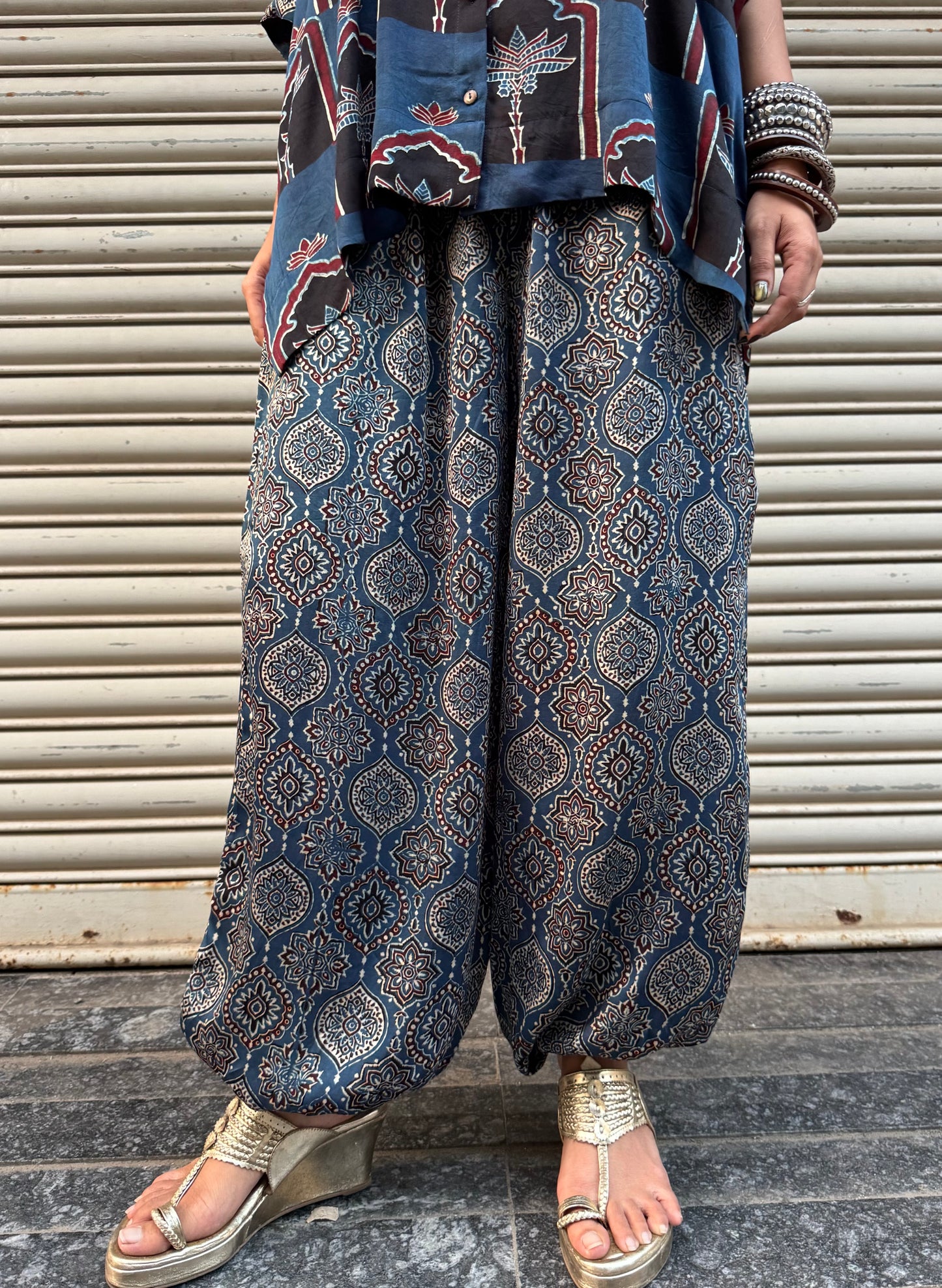 Iris Modal silk Co-ord set with Balloon pants