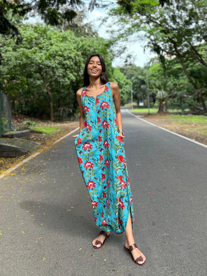 Aqua fleur dhoti jumpsuit