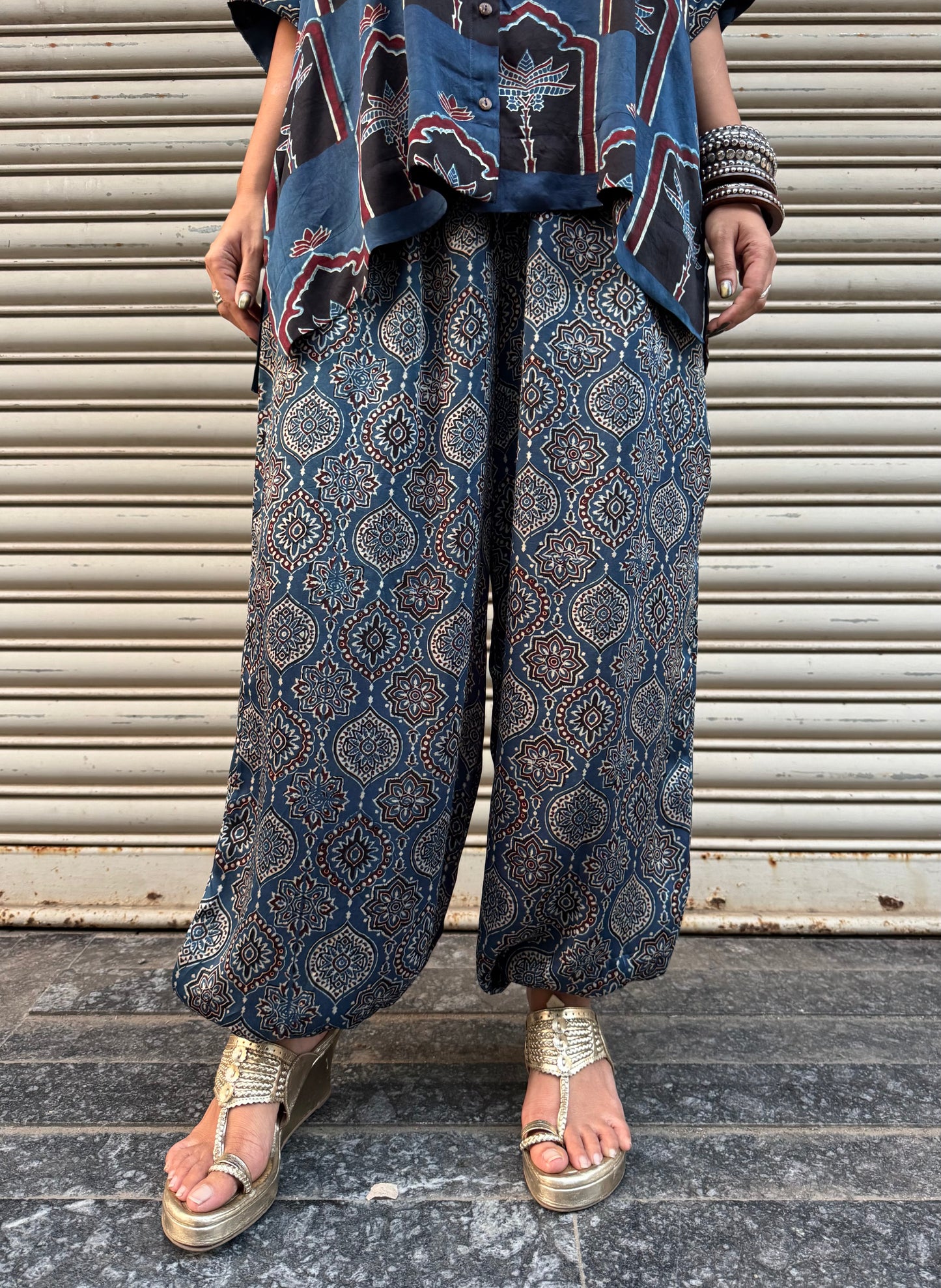 Iris Modal silk Co-ord set with Balloon pants