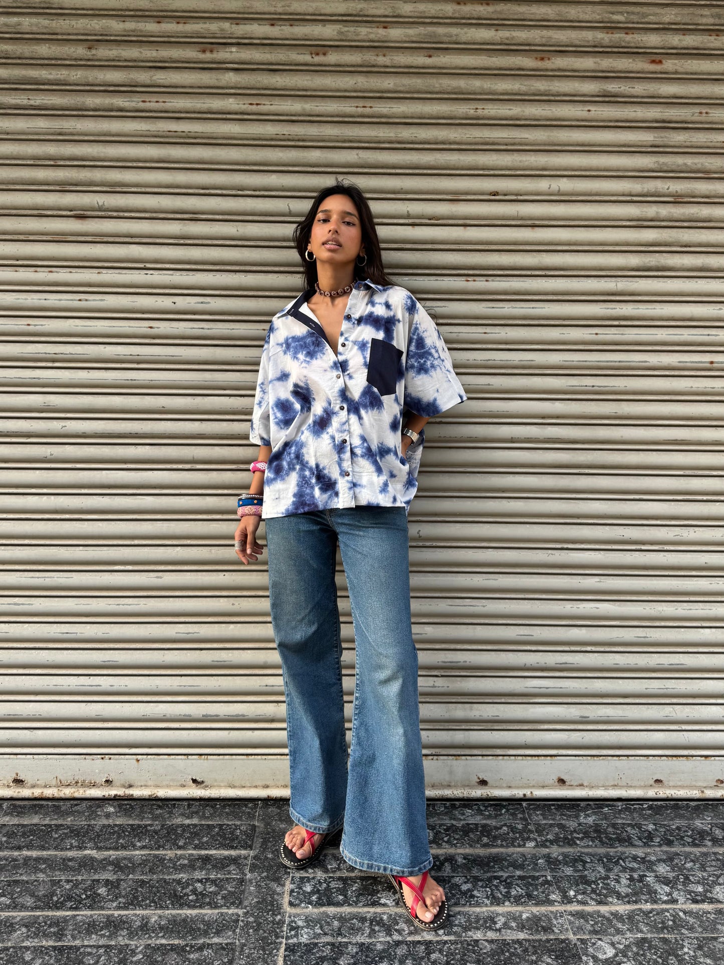 Megh Tie Dye Cotton Shirt