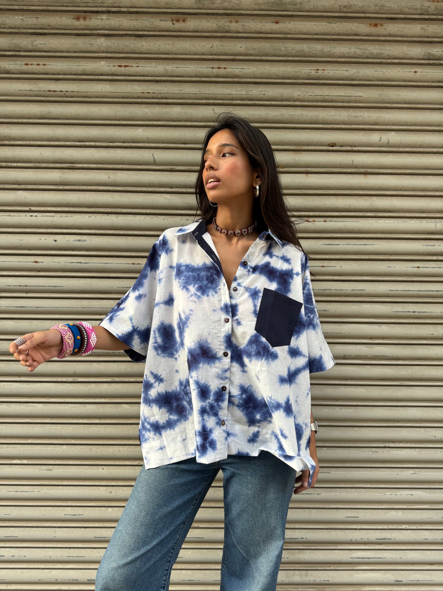 Megh Tie Dye Cotton Shirt