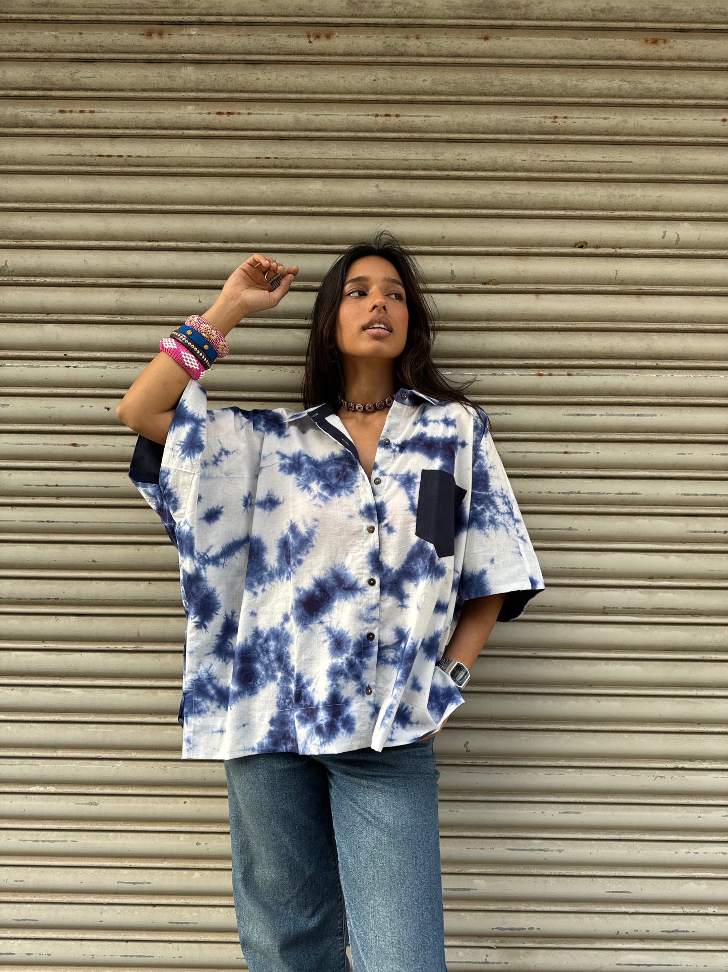 Megh Tie Dye Cotton Shirt