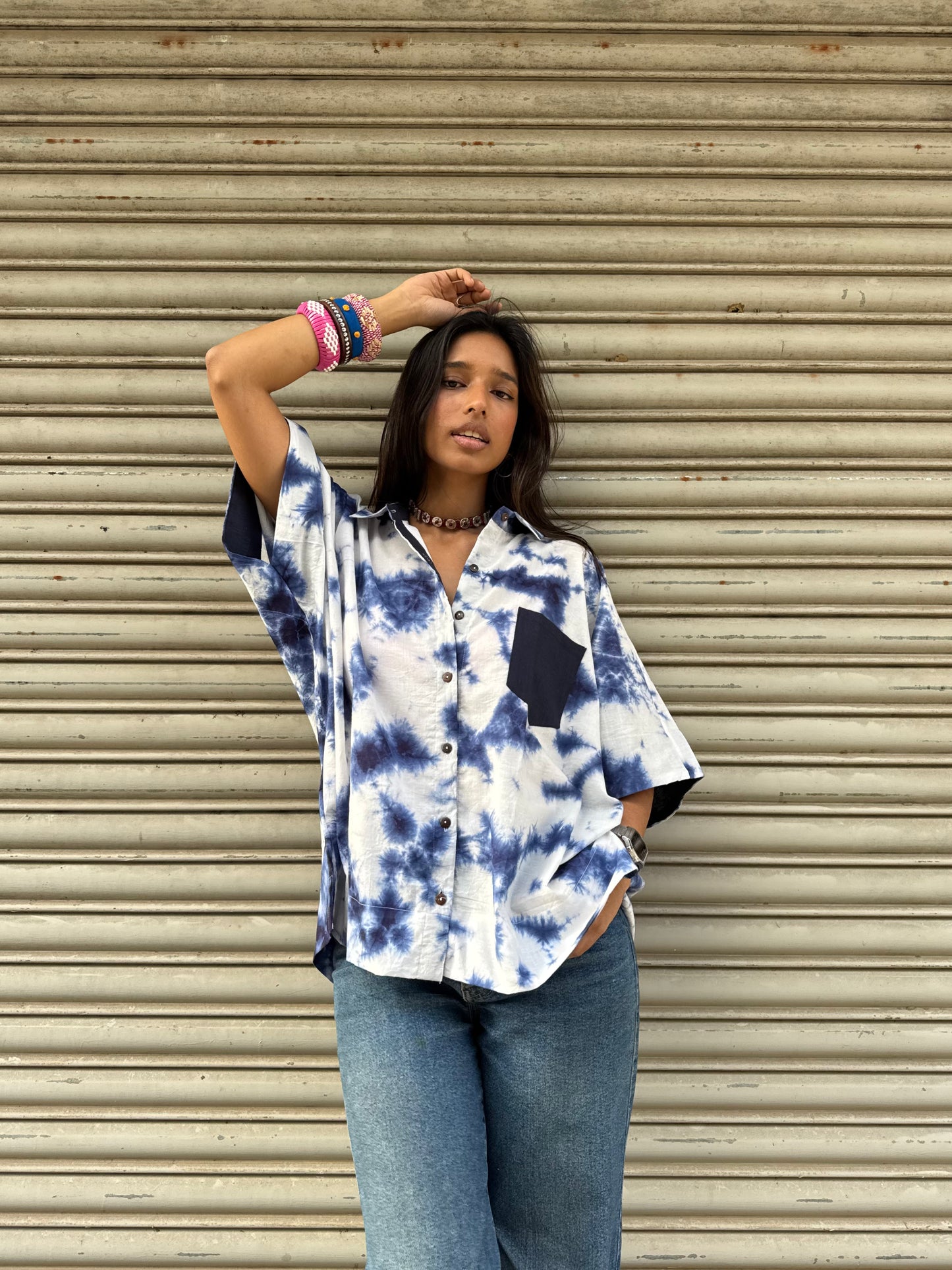 Megh Tie Dye Cotton Shirt