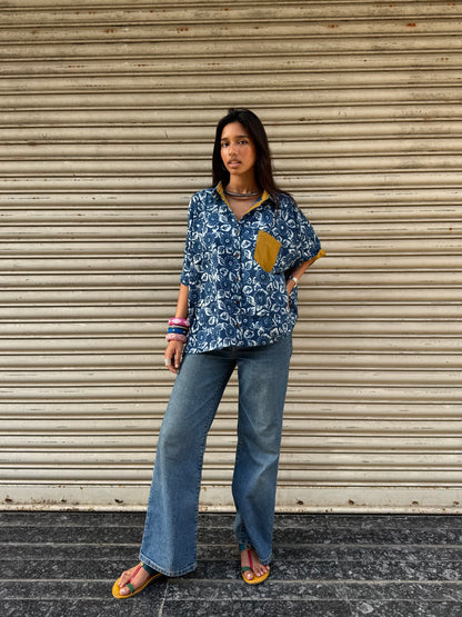 Bloom Indigo Cotton Shirt