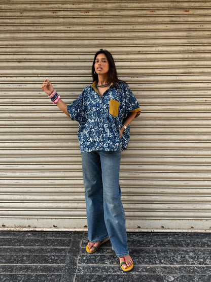Bloom Indigo Cotton Shirt