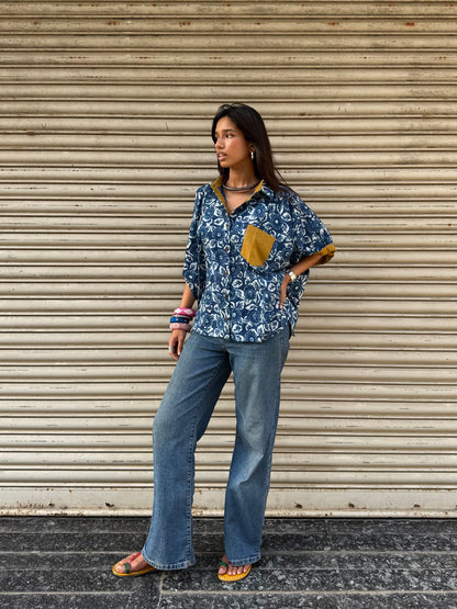 Bloom Indigo Cotton Shirt
