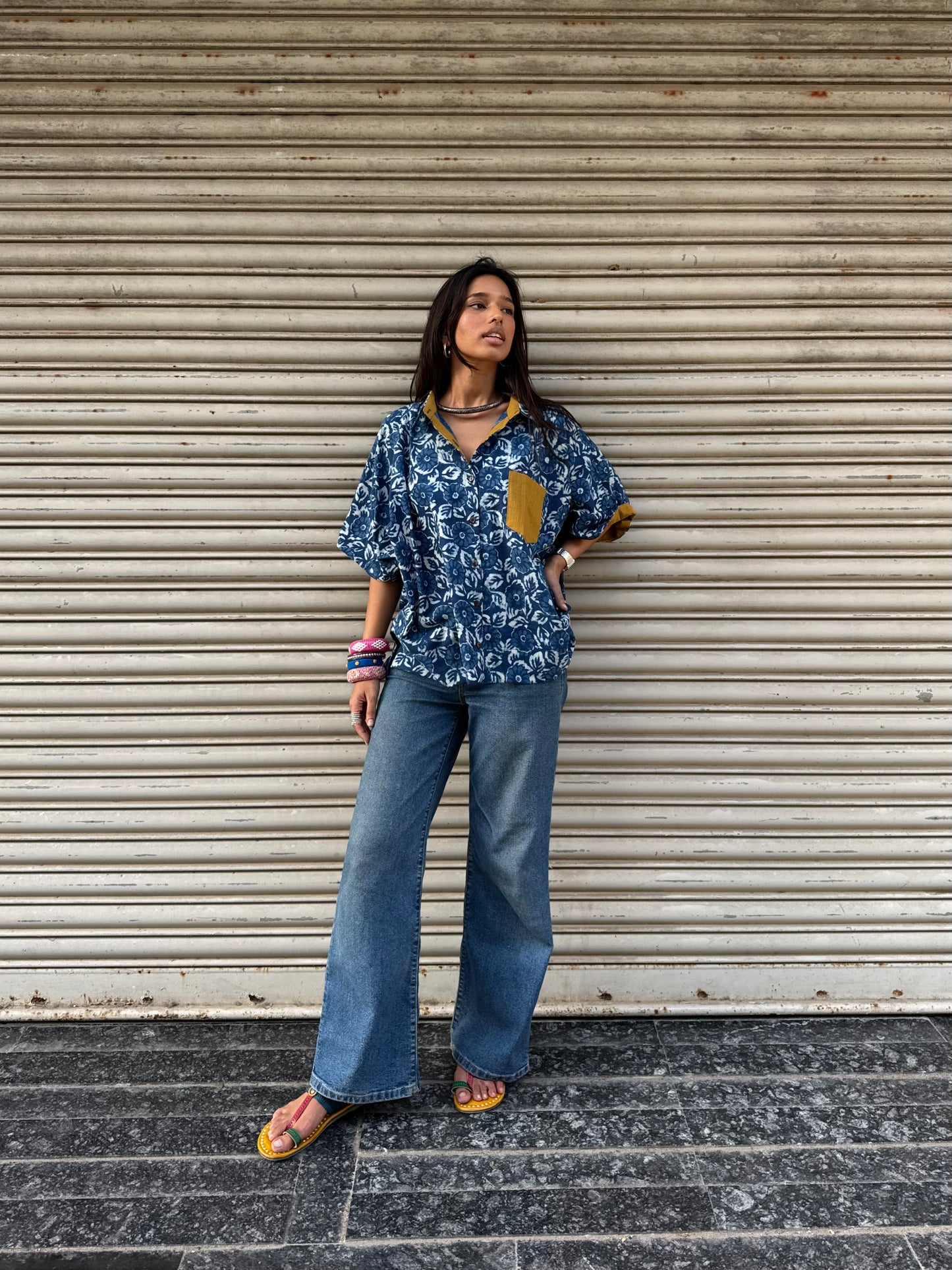 Bloom Indigo Cotton Shirt