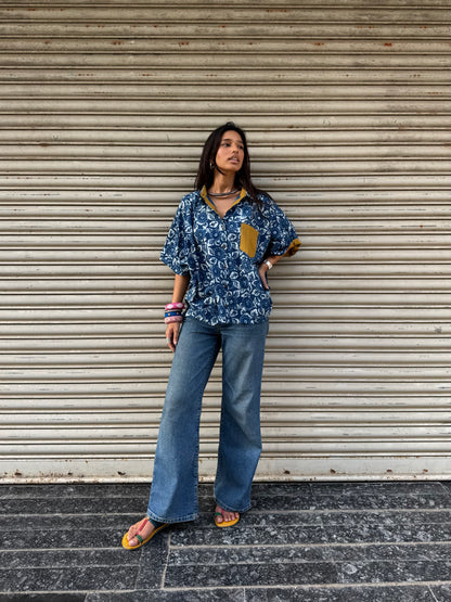 Bloom Indigo Cotton Shirt